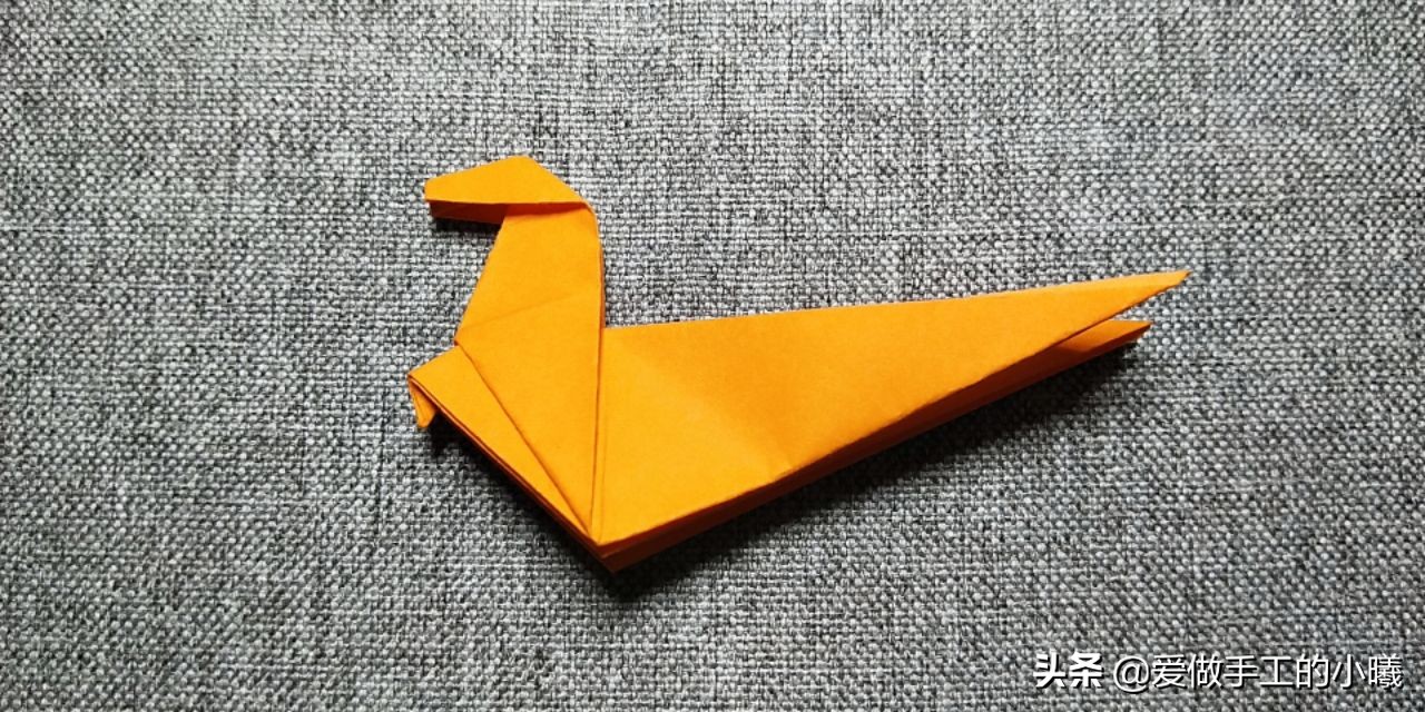 折纸教程：简单霸王龙折纸图解，学会了教小朋友不错呦