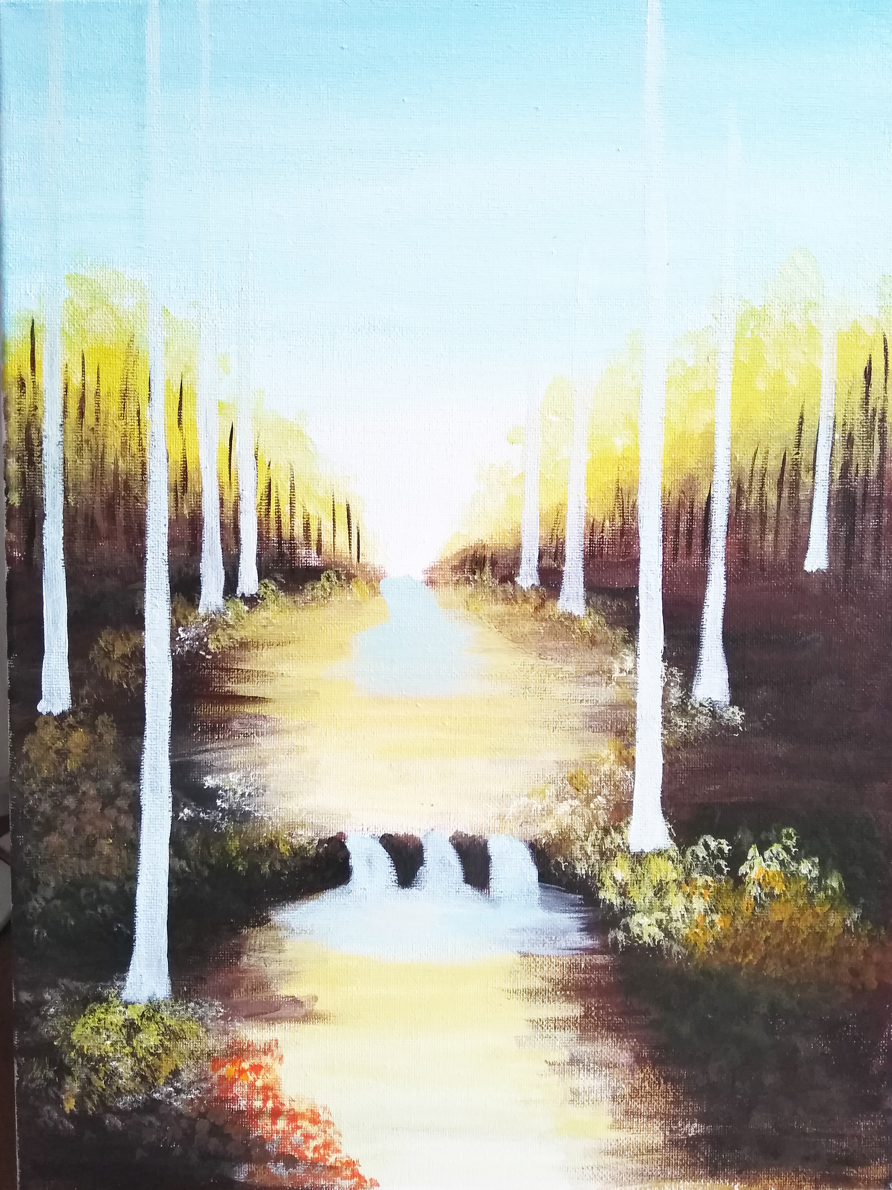 简单丙烯画高级感,丙烯水粉简单装饰画入门