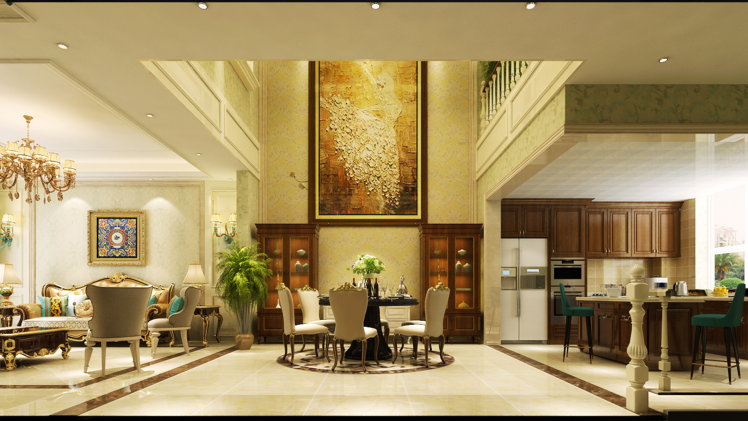 自带家庭影院的欧式别墅,400㎡尽显奢华大气,开启你的浪漫生活