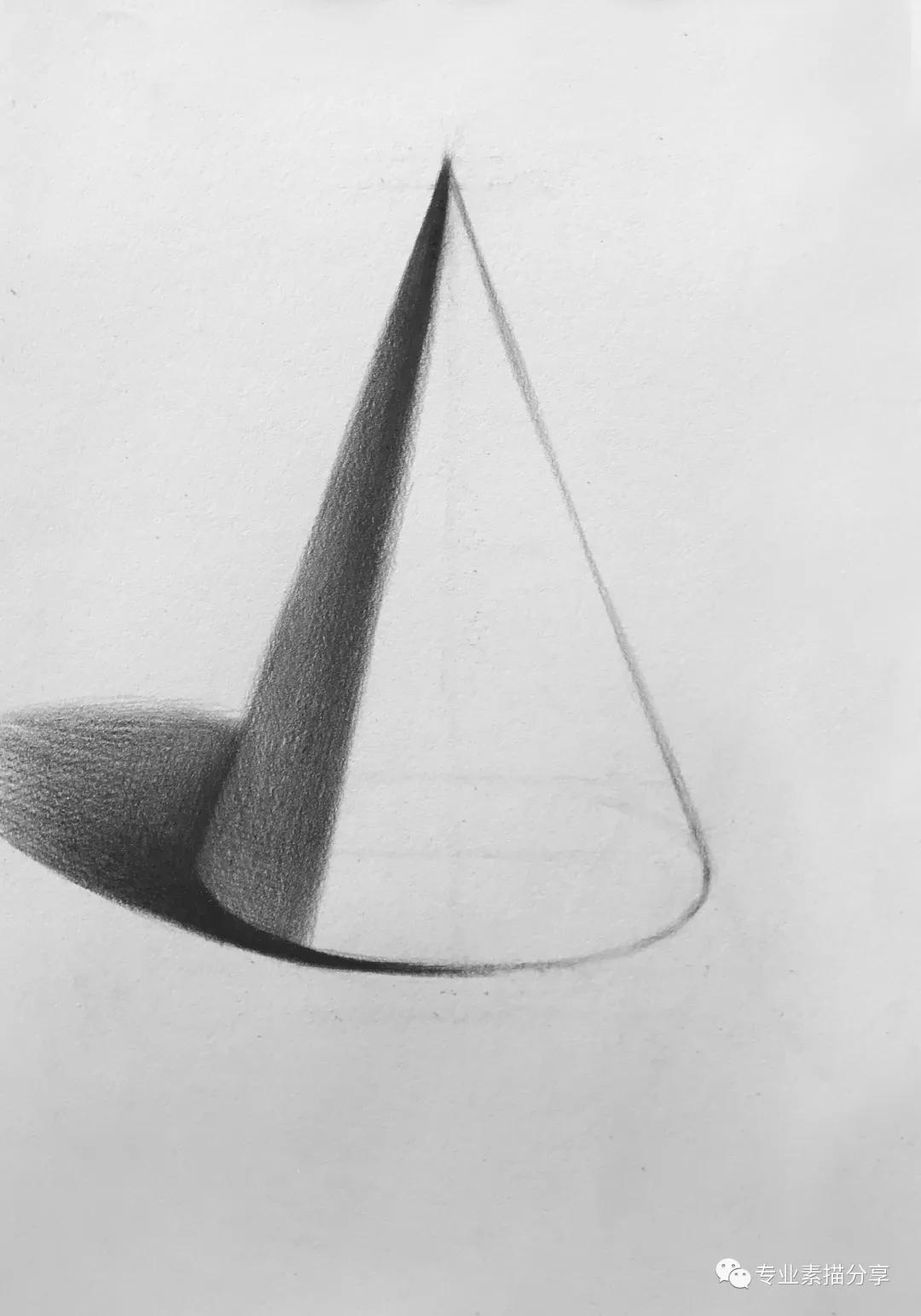 石膏几何体的画法步骤是什么,圆锥石膏几何体