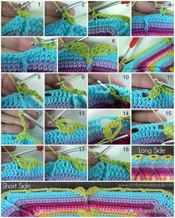 曼陀罗毯子编织教程,苏菲花园曼陀罗毯子钩法高清图解