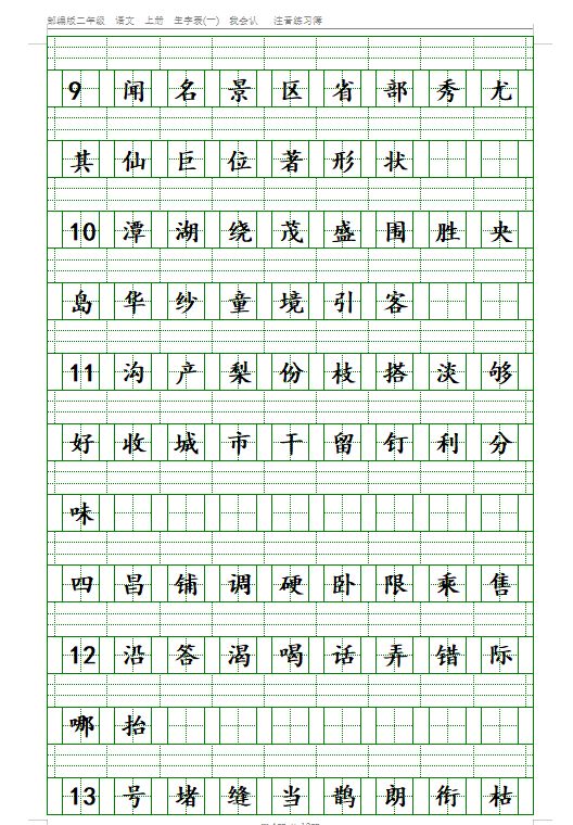 部编版1-6年级语文上册必背内容,部编版语文6年级上册背诵资料