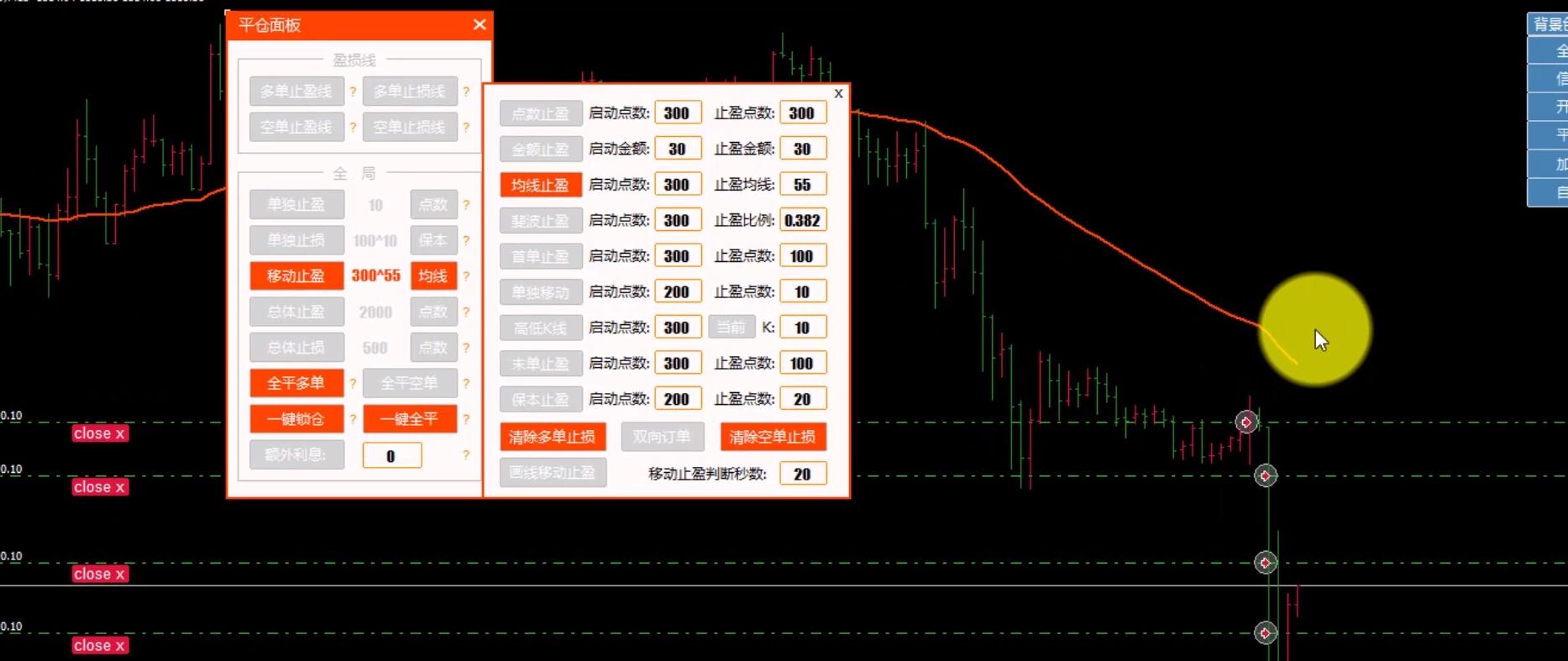 移动止损止盈指标公式,止盈和移动止盈