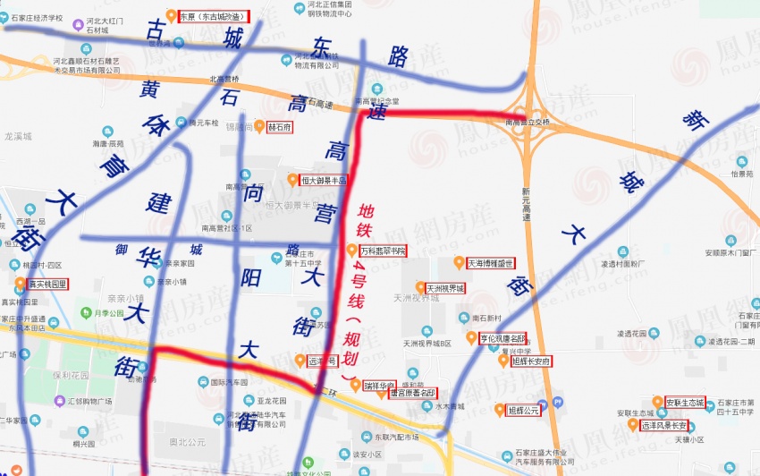 石家庄东北二环立交桥规划图,石家庄东北二环的最新规划