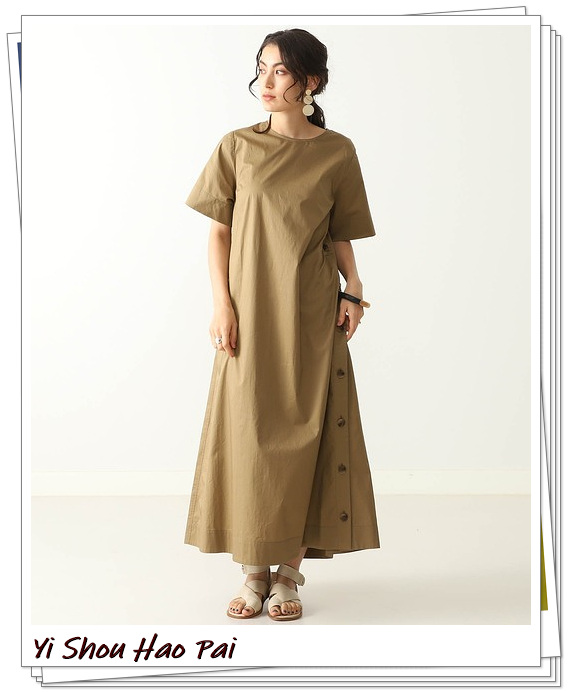 洋气纯棉T恤连衣裙,t恤全棉连衣裙夏季轻奢高级感