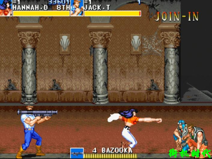 恐龙快打的隐藏招式,经典街机游戏恐龙中文重制版