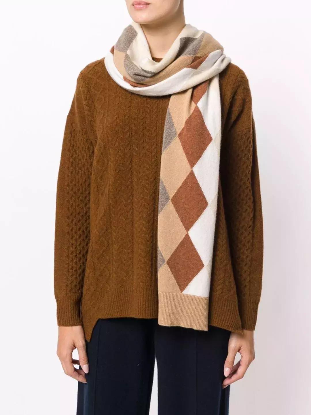 想要冬天穿出高级感,冬天围巾这样系简单又时尚好喜欢