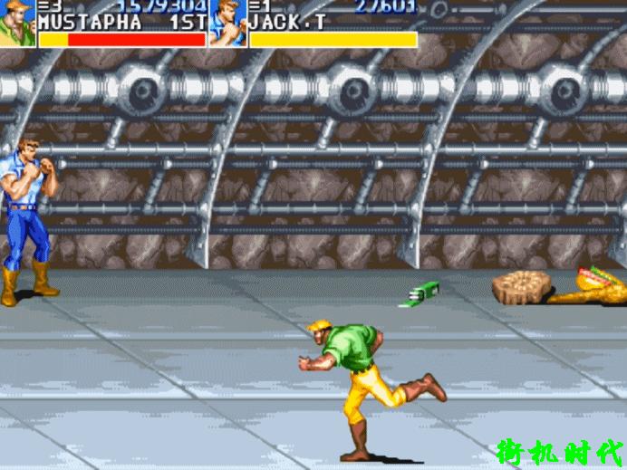 恐龙快打的隐藏招式,经典街机游戏恐龙中文重制版