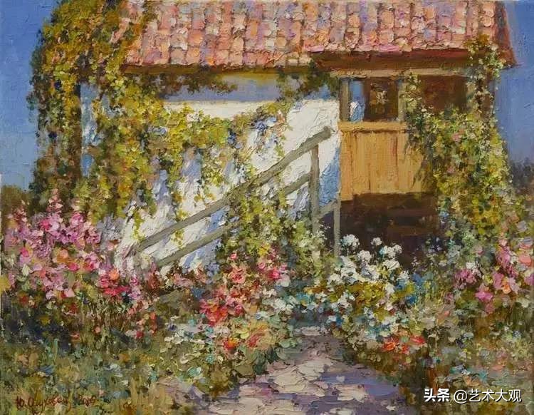 俄罗斯画家风景油画作品选集,尤里奥布霍夫人物画