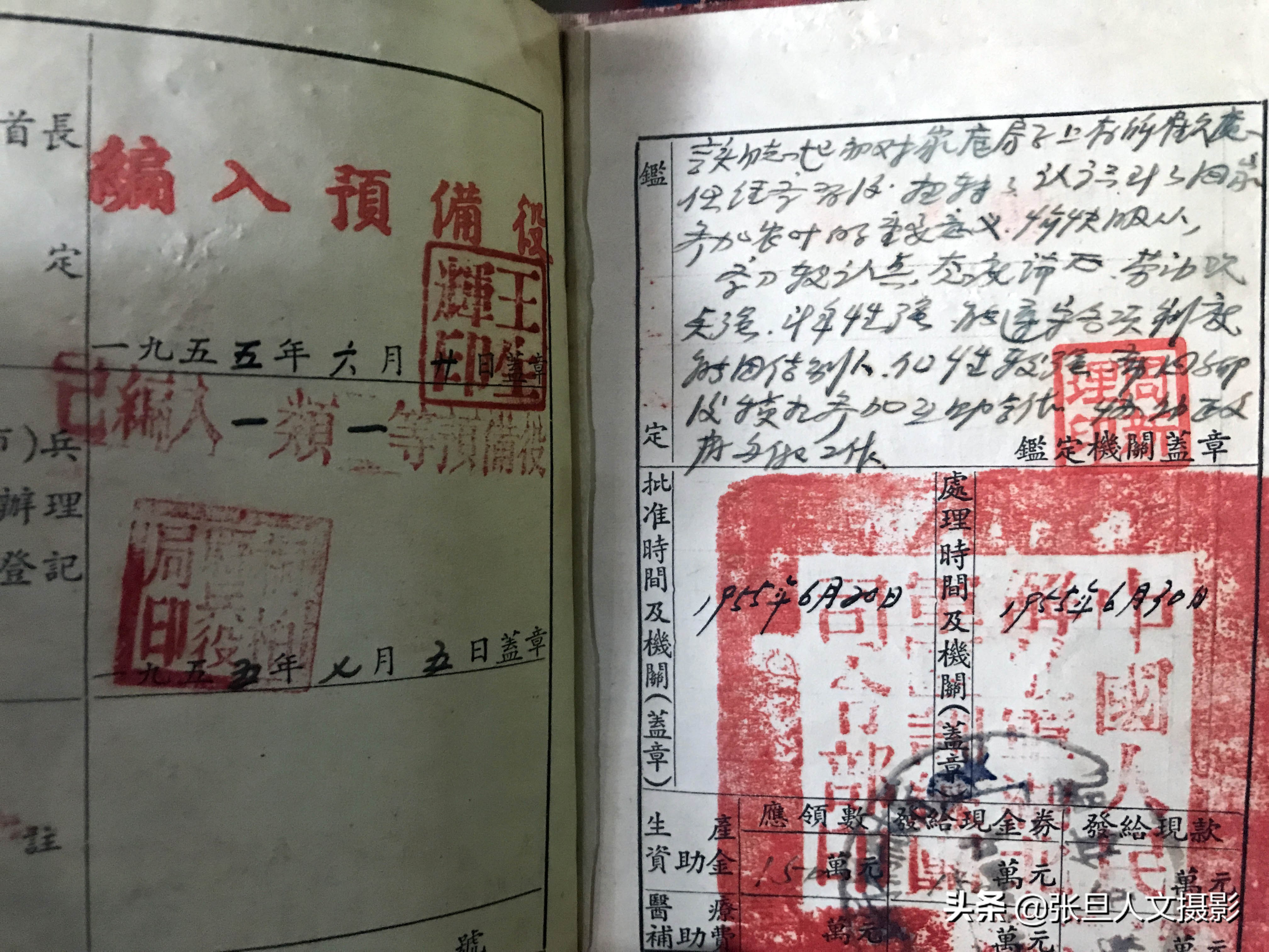 看了一本泛黄的1955年的解放军*员复**军人证编者心酸感动了