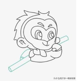 怎么画齐天大圣孙悟空简笔画,齐天大圣孙悟空简笔画涂色