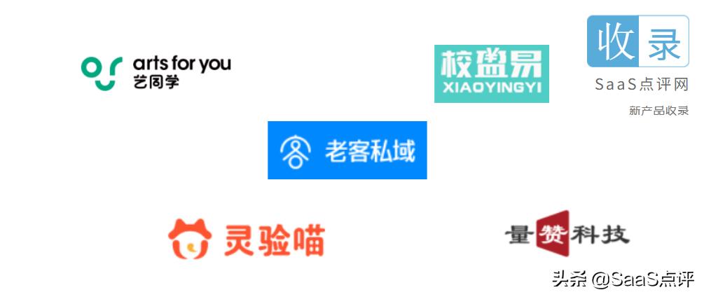 SaaS产品收录：校盈易、艺同学、老客私域、量赞科技和灵验喵