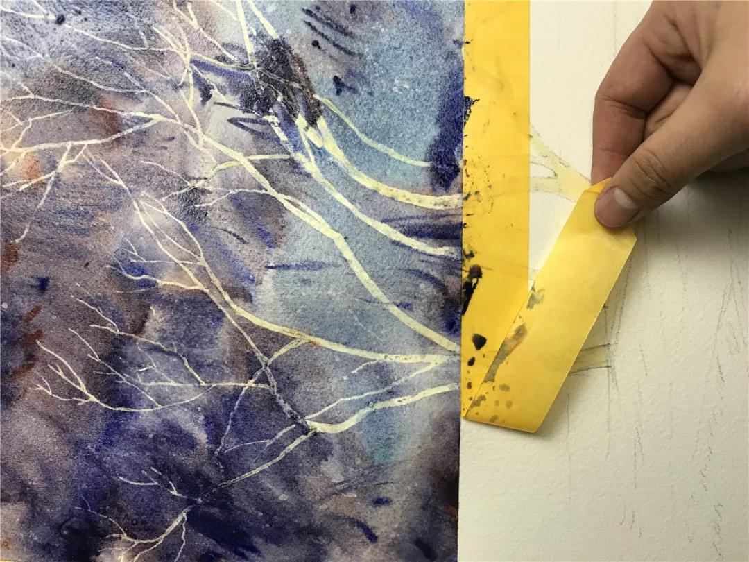 100幅风景写生水粉画教程,如何画雪景图水彩画教程