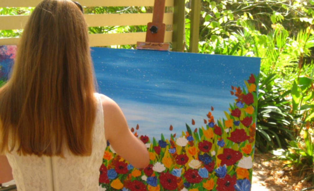 儿童油画作品简单水粉,儿童水溶性油画创意画作品