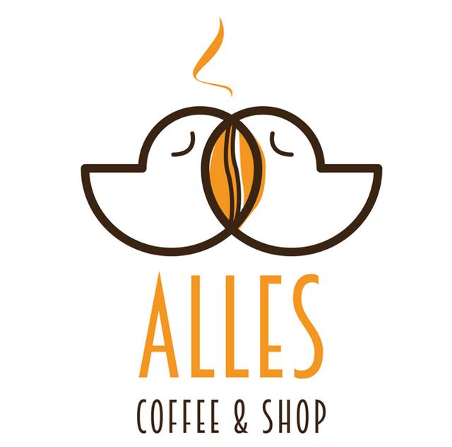 咖啡店logo墙设计,小镇咖啡店设计logo