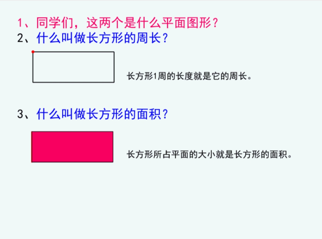 平面图形的周长和面积重点题型,平面图形面积和周长的整理和复习