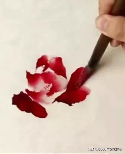 国画技法月季花写意画法详解,中国画写意月季花的详细画法