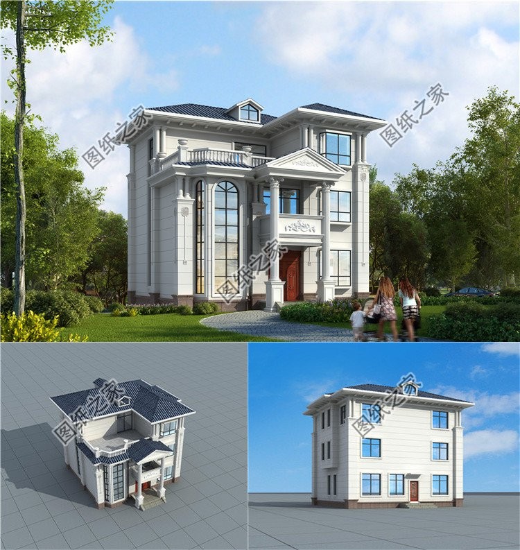 三层实用别墅,乡下三层复式120平别墅