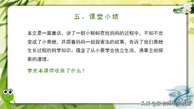 小蝌蚪找妈妈课程分享ppt,小蝌蚪找妈妈ppt教师讲解视频