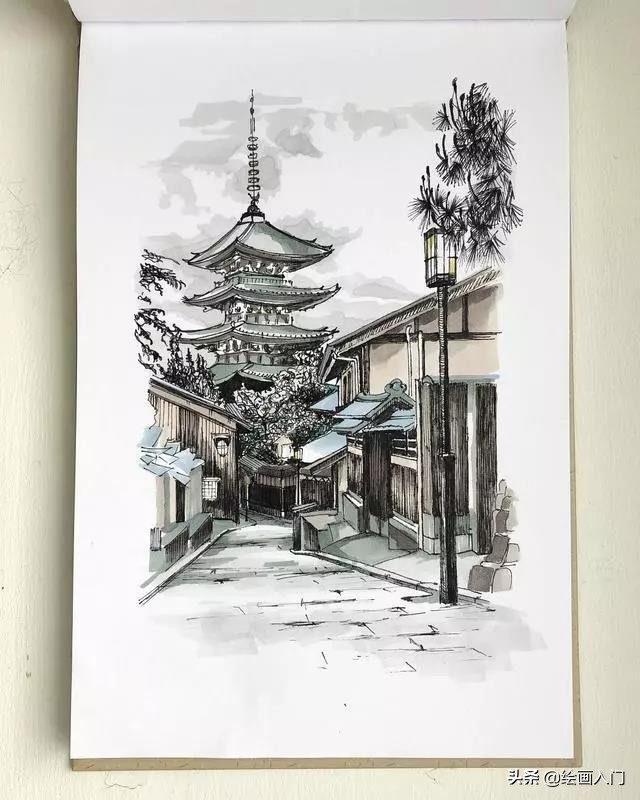 速写马克笔上色好还是水彩上色好,touchmark马克笔速写