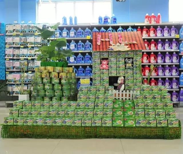 超市春游踏青创意陈列,超市创意陈列欣赏