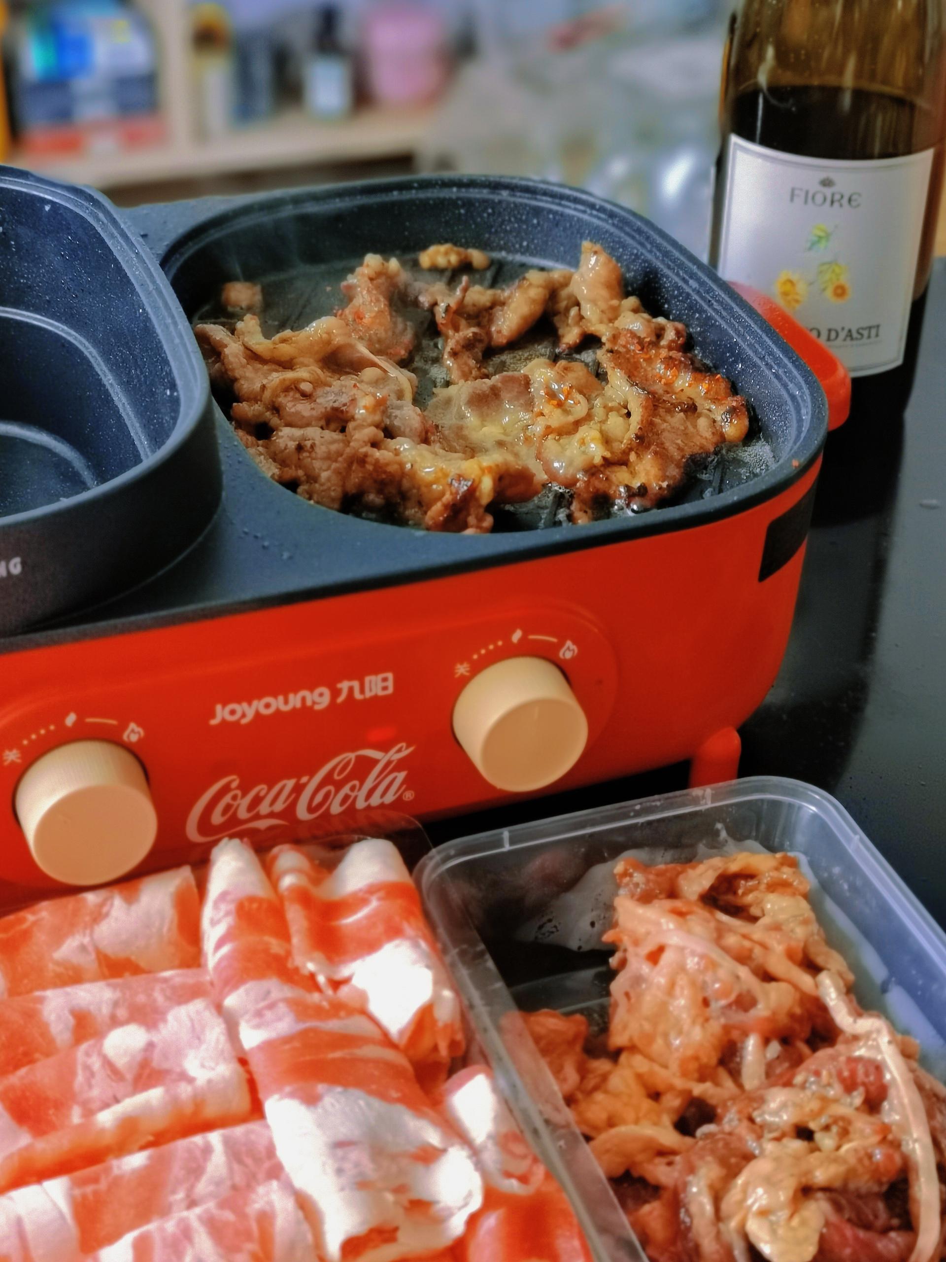 九阳涮锅烧烤一体机麦饭石,九阳涮锅烧烤一体机