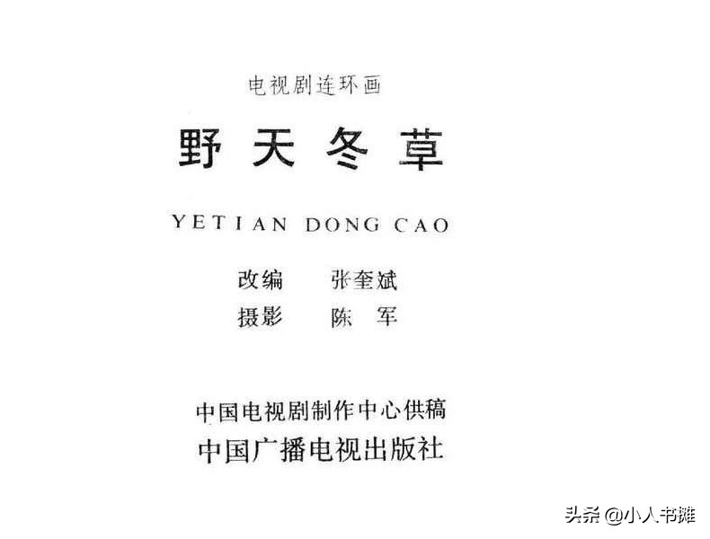 野天冬草-中国广播电视出版社1985怀旧影视连环画