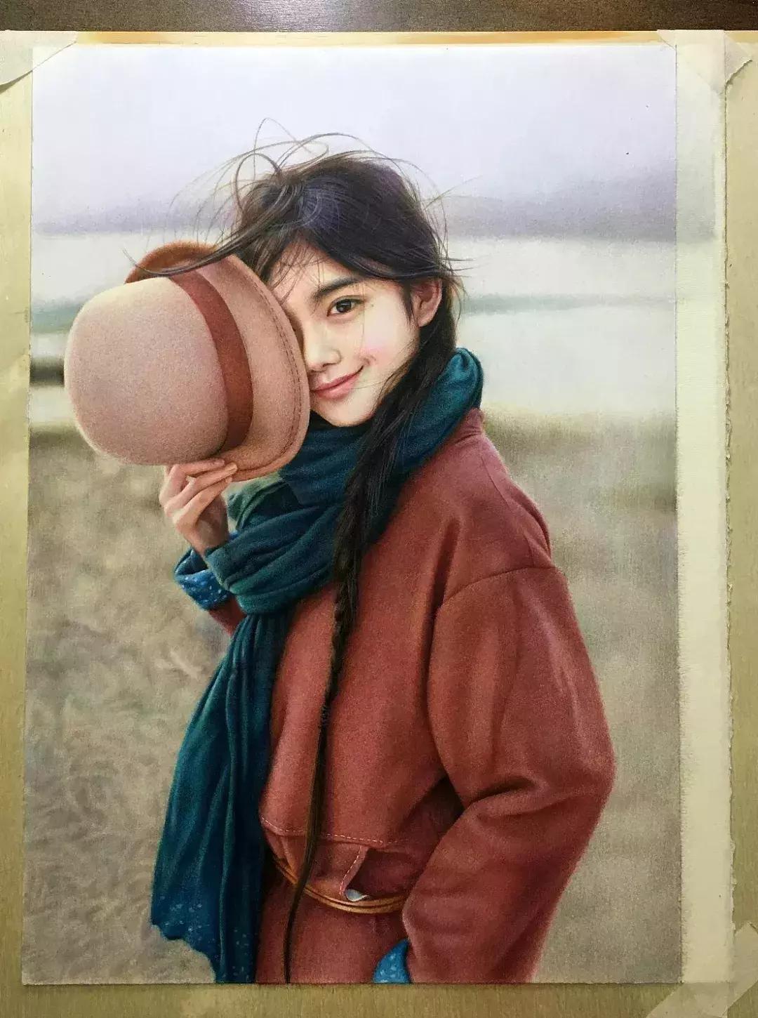 写实彩铅画,超好看素描画迪丽热巴