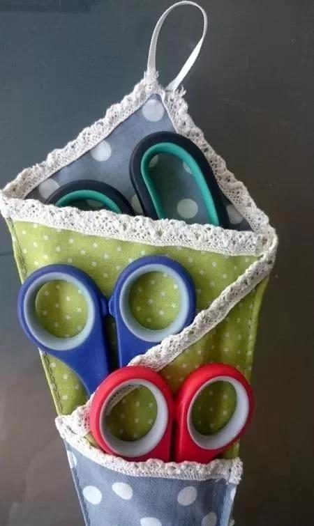 自制收纳小布筐超好看,碎布做有盖子的收纳筐