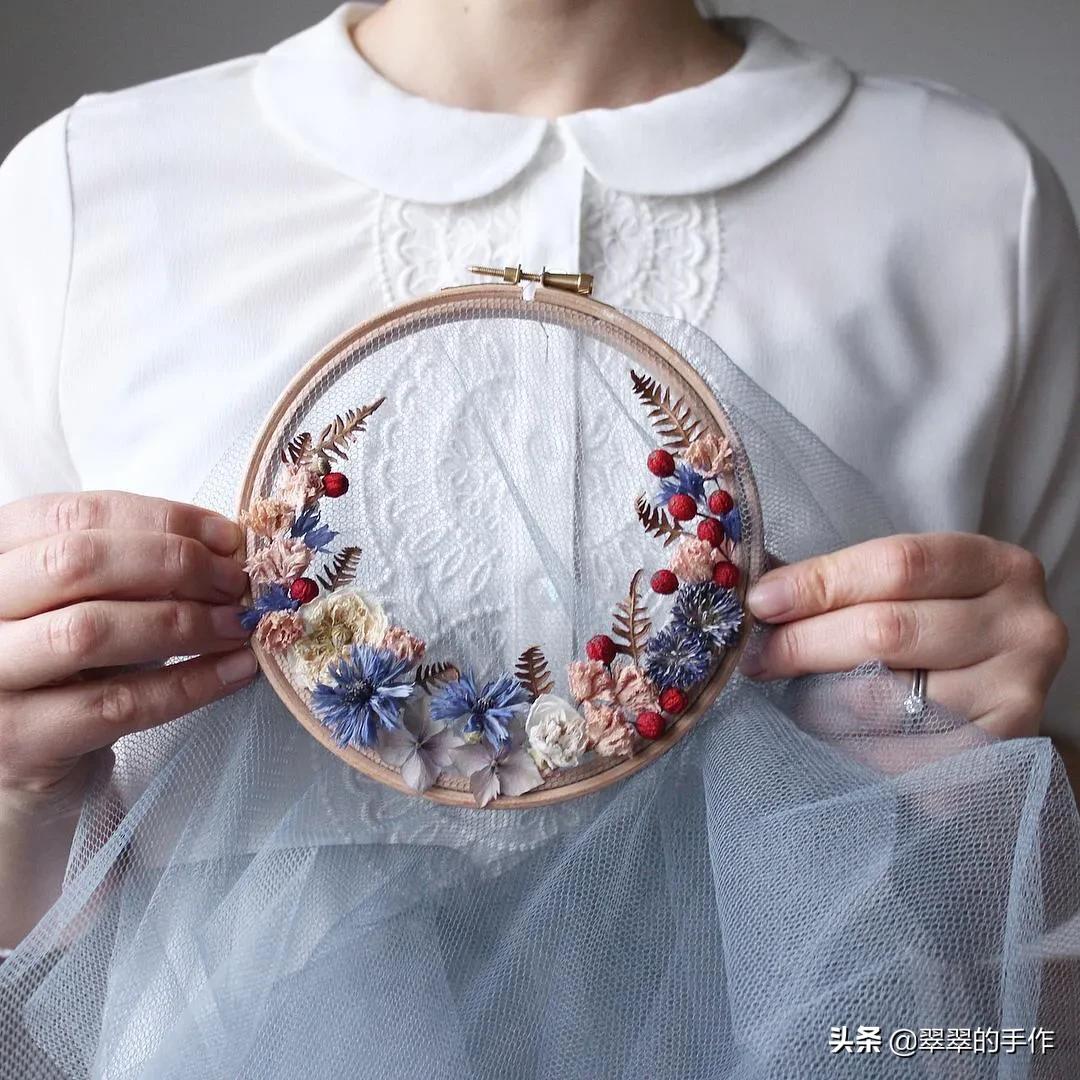 干花刺绣来源,干花刺绣图案