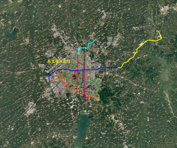 长春地铁2号线东延长线线路图,长春地铁5号线二期准确线路图