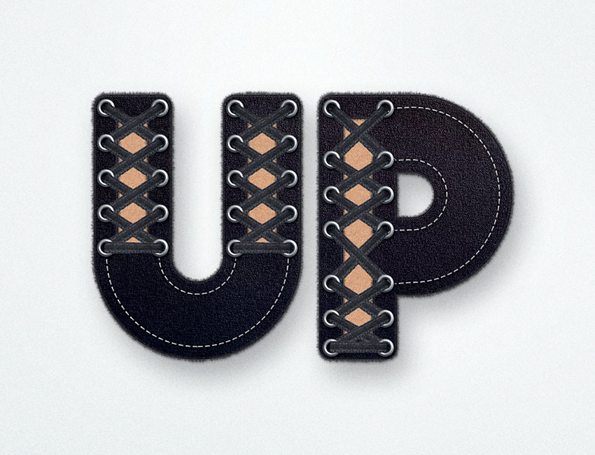 ps怎么做创意字体描边,ps鞋带花边怎么设计