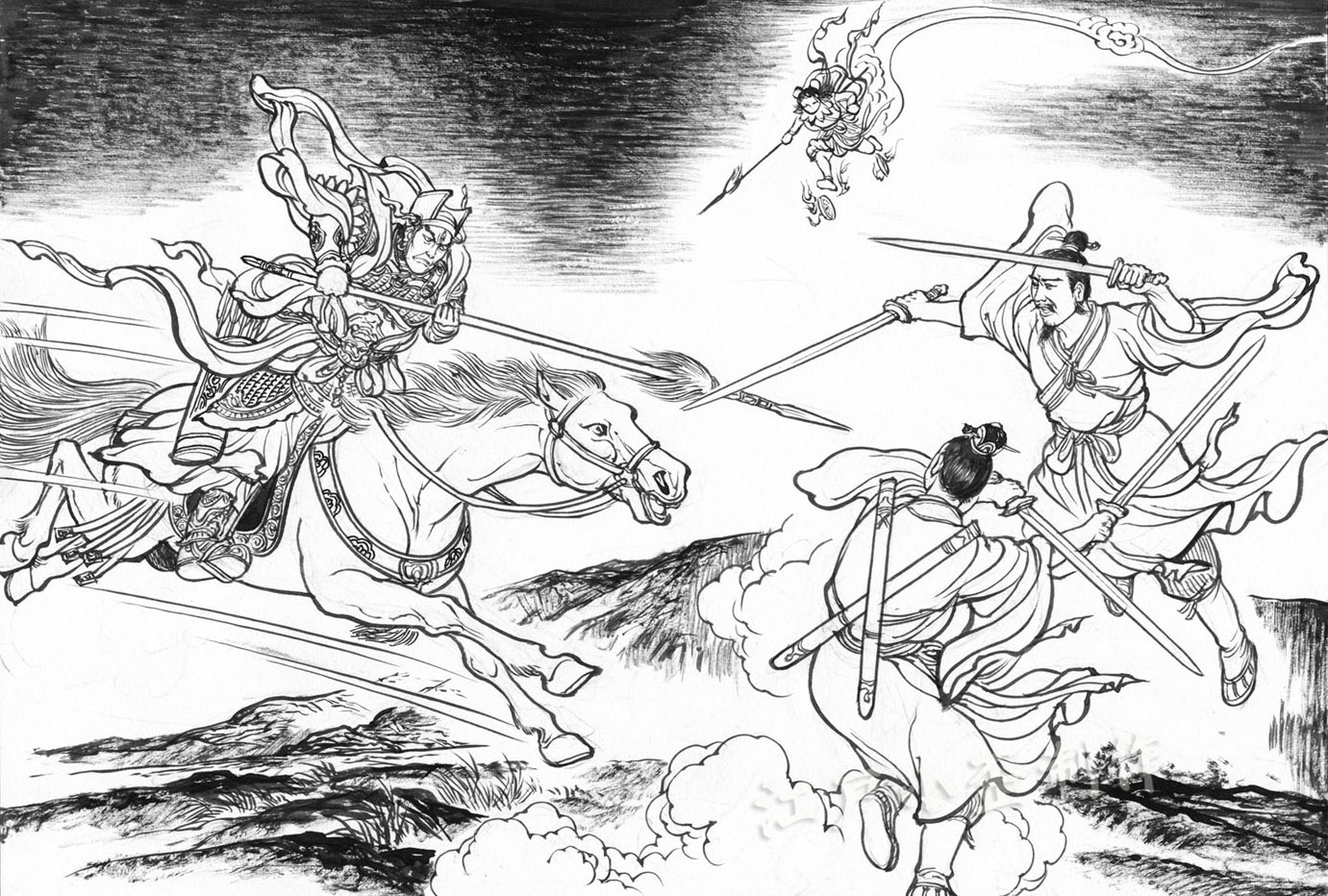 武财神赵公明的图片,赵公明财神爷的神话故事