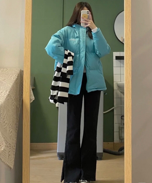 鲨鱼裤女款喇叭裤2022款网红款,可以穿鲨鱼裤的羽绒服