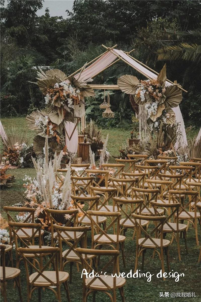 极简西式婚礼户外布置,法式复古婚礼户外效果