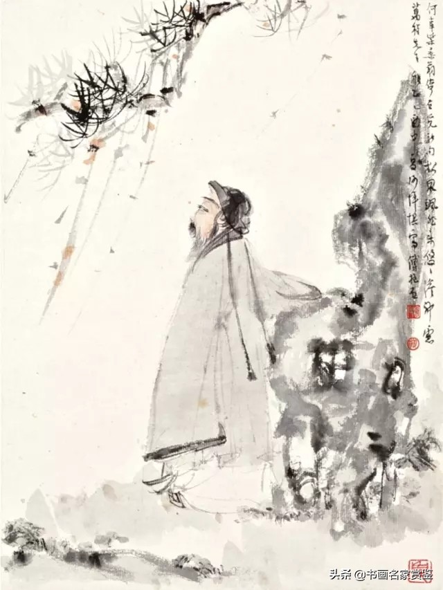 傅抱石大师作品图片,中国画坛巨擘