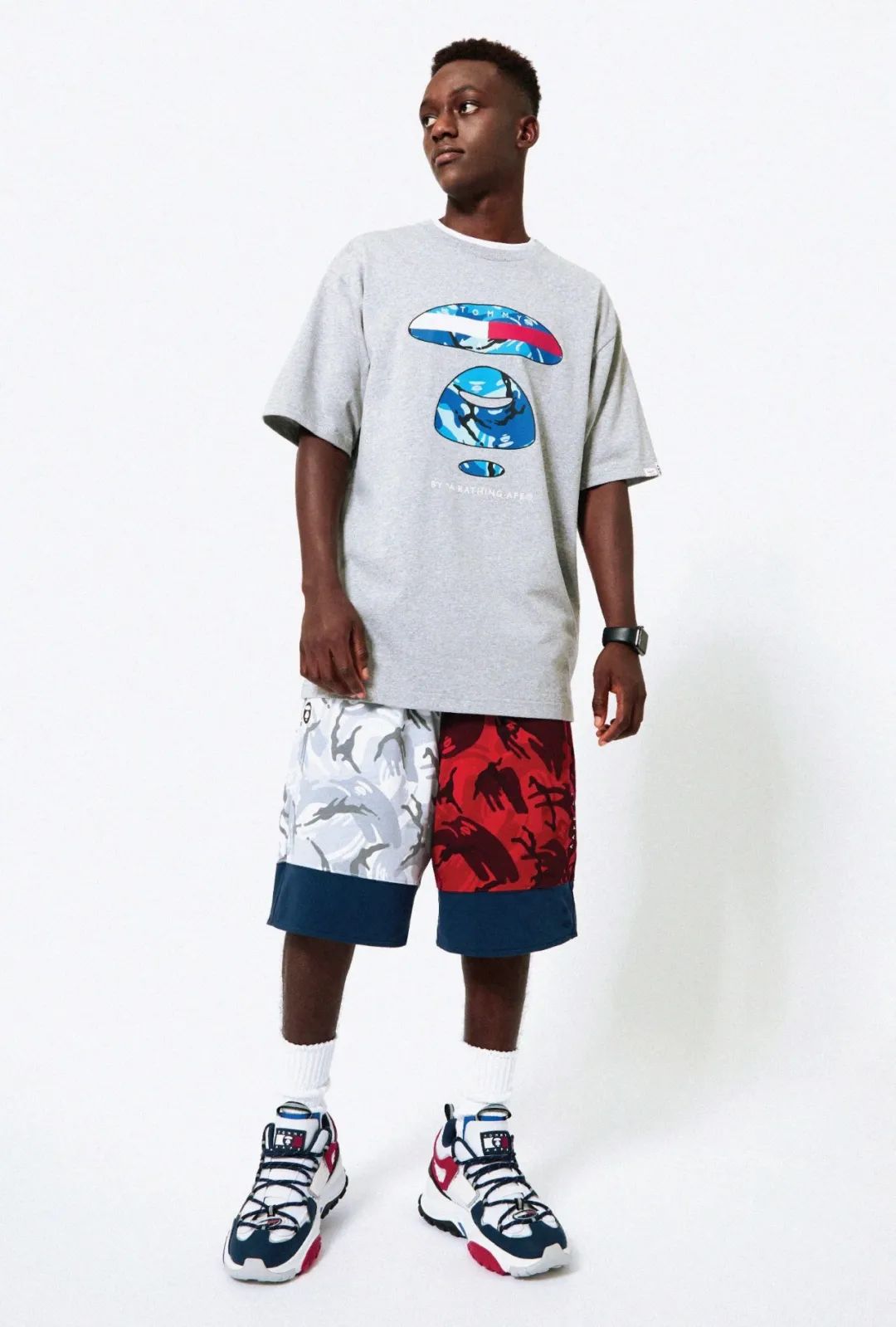 tommyjeans双拼色,tommy和bape联名款鞋