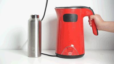 单手开盖无螺纹水杯,按压式自动开盖水杯