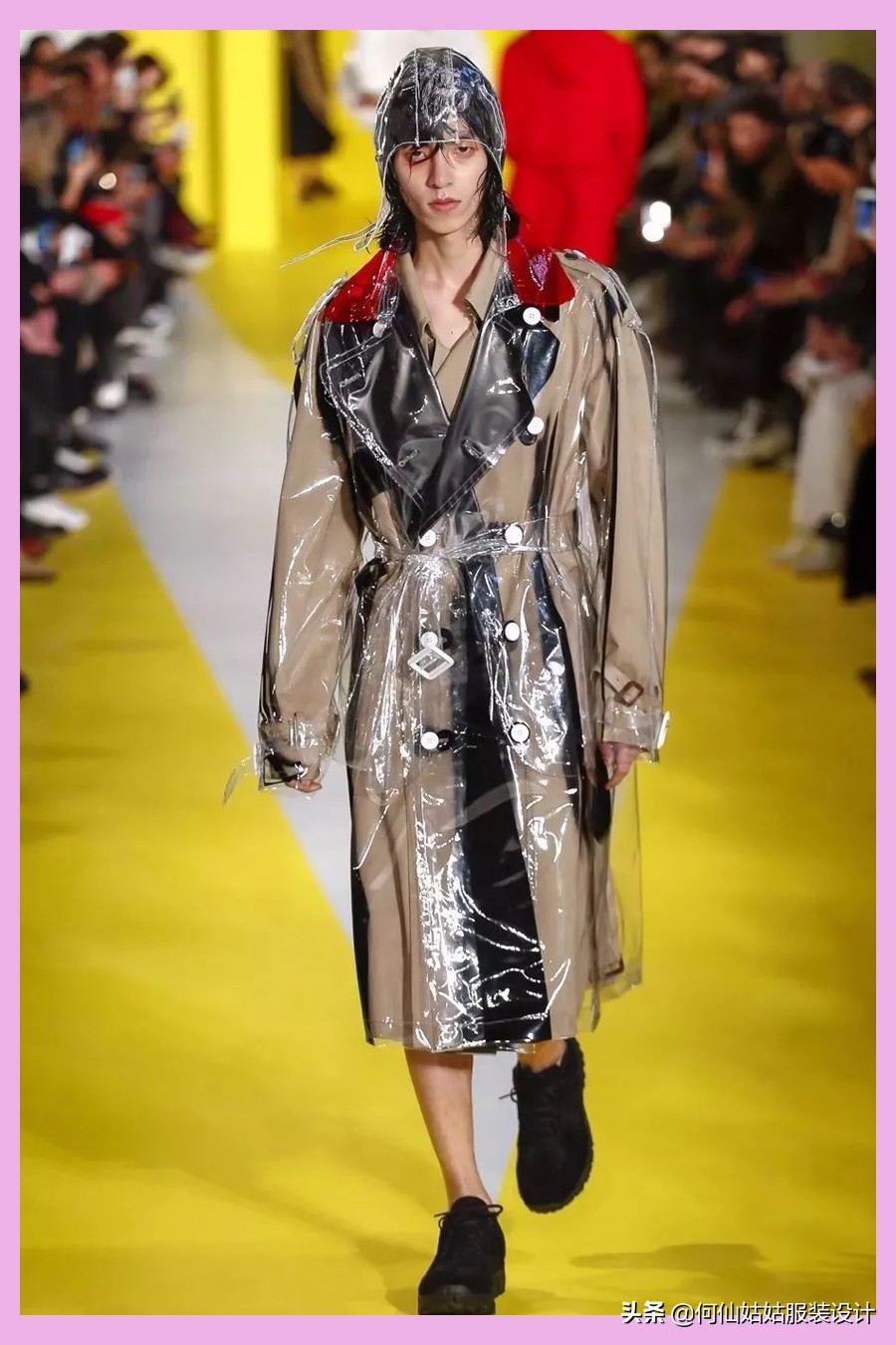 一次性雨衣也穿的很好看,雨衣可外穿