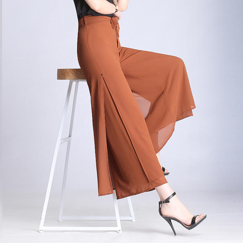 阔腿裤显瘦休闲开叉,阔腿裤显瘦高腰慵懒