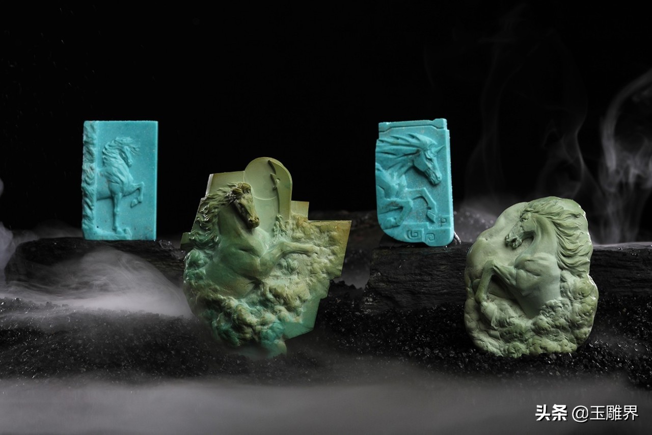 玉雕马步骤,玉雕各种马