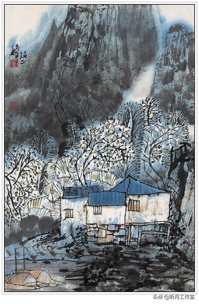 卢禹舜中国画欣赏,卢禹舜先生山水画创作