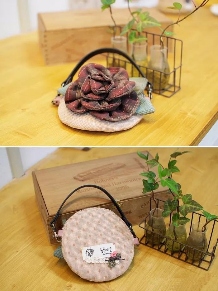 在家用几块小碎布,就能做个玫瑰零钱包,闺蜜看了都想要!附教程