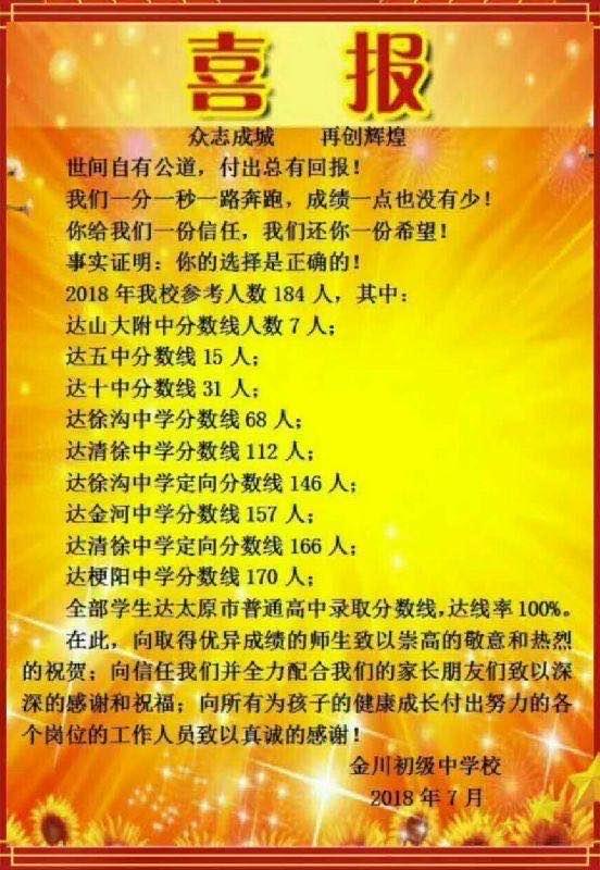 从中考喜报看不一样的太原初中（二）