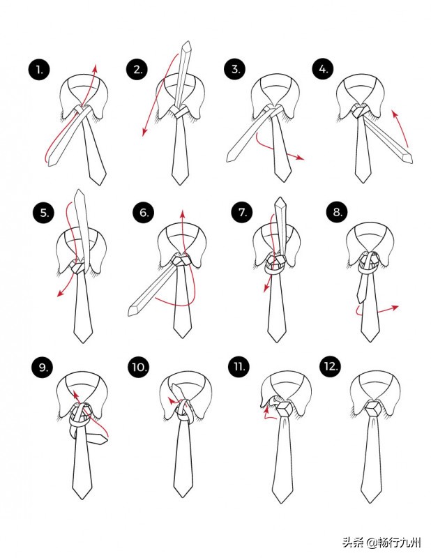绅士领带打法,领带的十种新打法教程