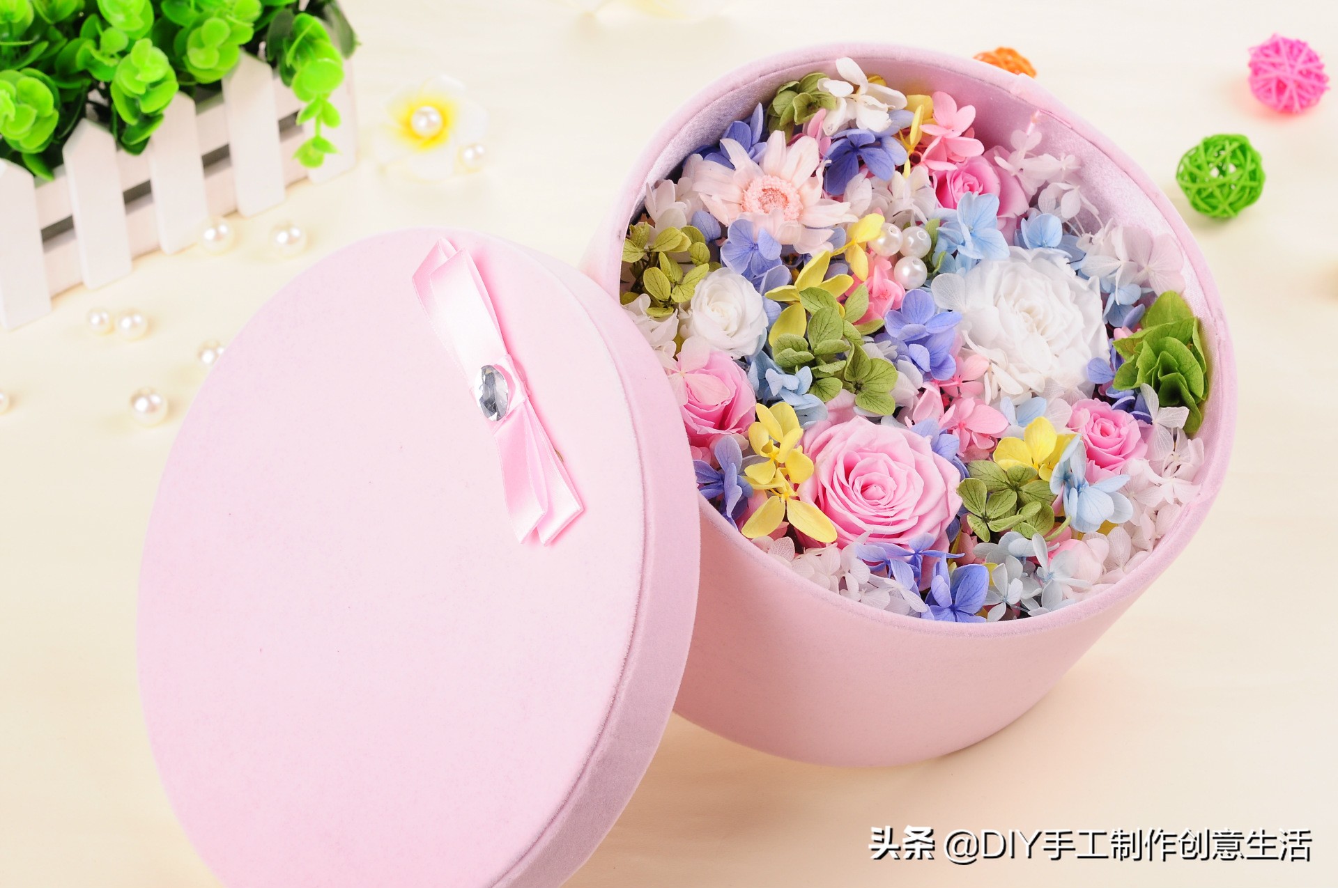 diy手工永生花制作全过程,diy永生花怎么做的