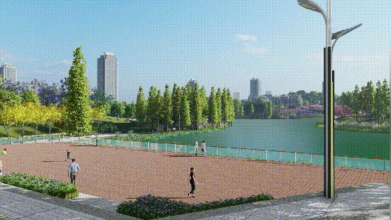 大型绿地公园,25万平方人工湖