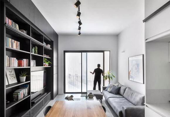 小户型客厅如何设计收纳储物柜,设计感轻奢客厅储物柜组合