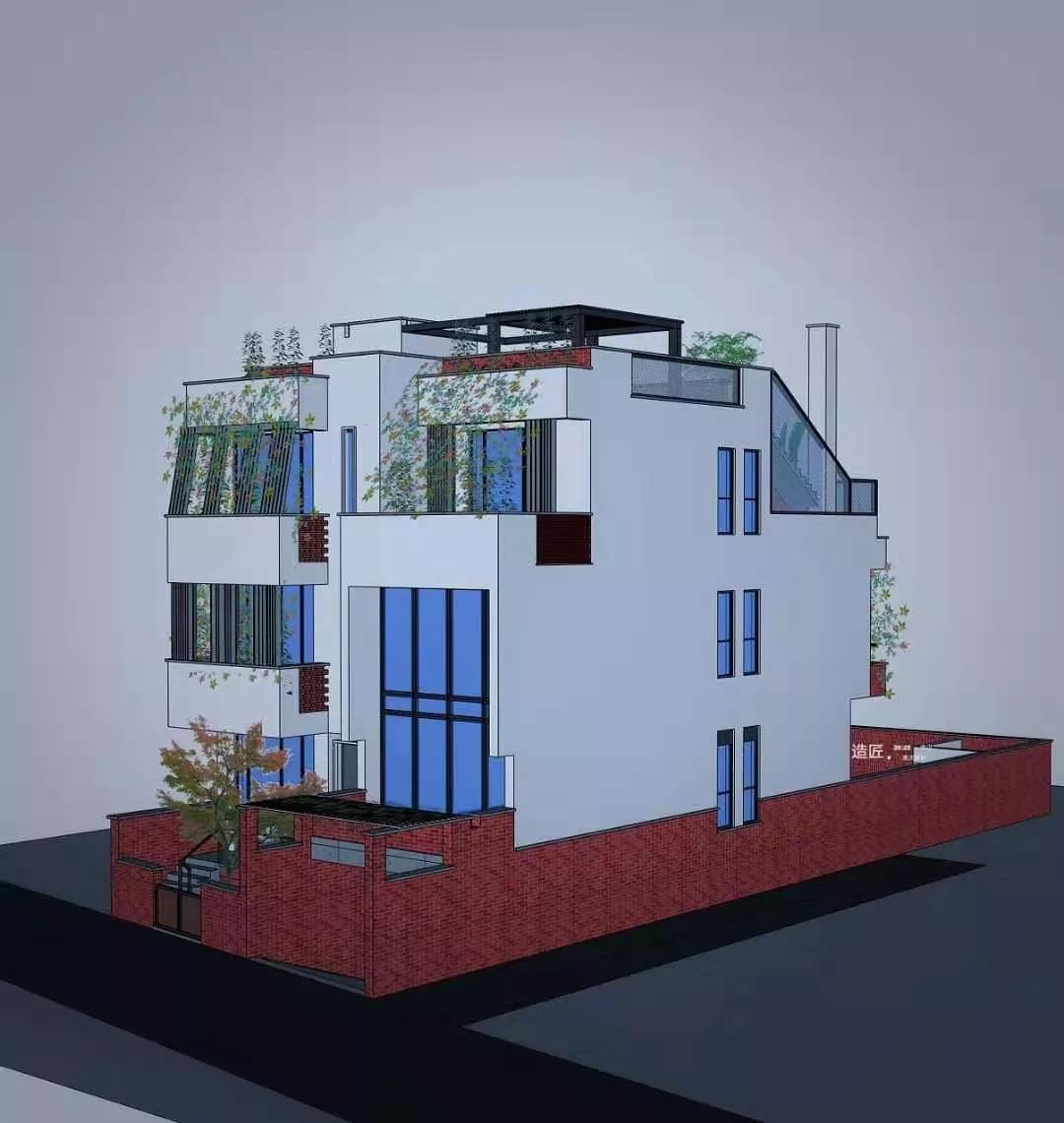 新中式三层别墅自建图,广东三层半别墅设计图