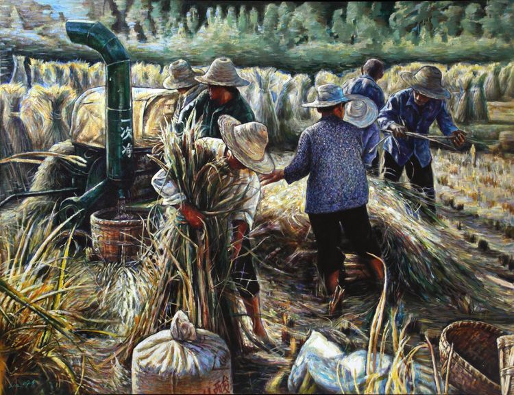 林山书画,桂林山水油画